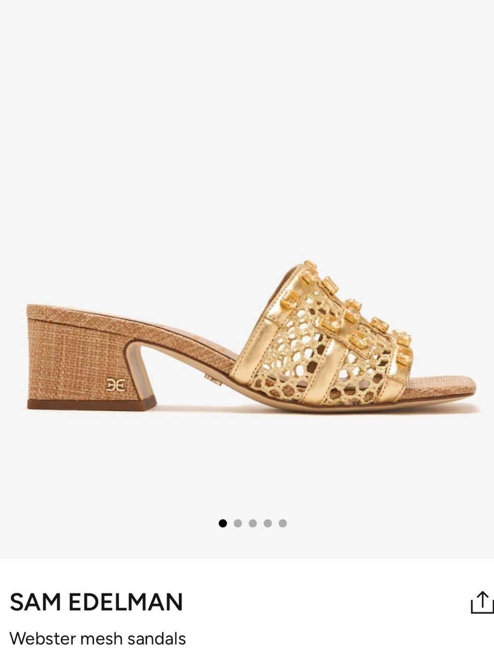 SAM EDELMAN
Webster mesh sandals AMBER GOLD MULT size 8.5 new - Picture 5 of 16